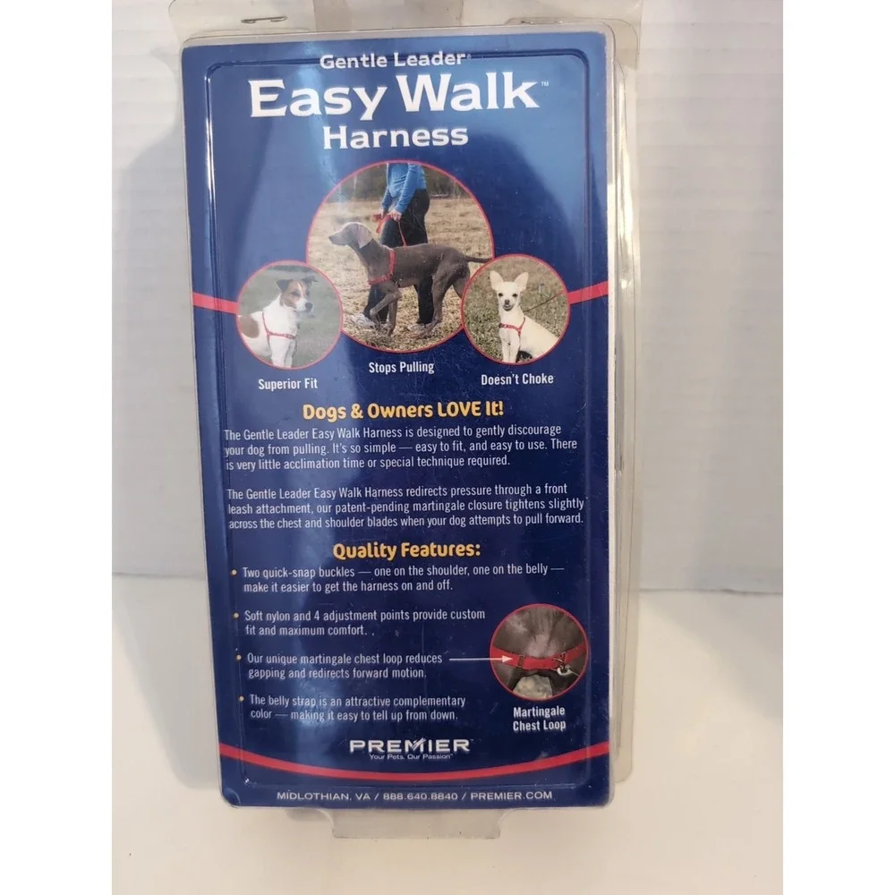 PREMIER‎ EASY WALK HARNESS COLOR Red/SILVER SIZE X-Large